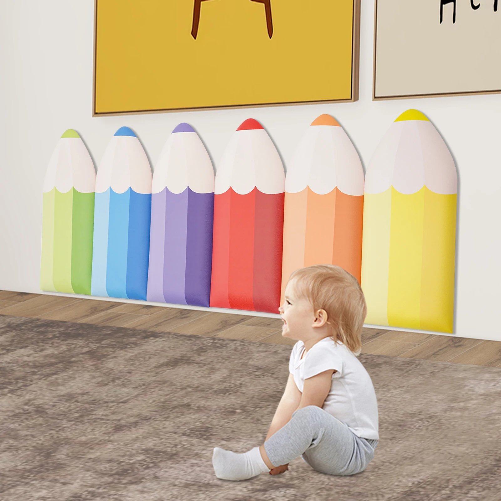 6 PCS Pencil Wall Stickers - Online Kids Supplies