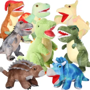 8 Pcs Dinosaur Stuffed Animal Set